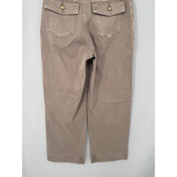 Spanx Pants Womens Small Brown Wide Leg Cropped High Rise Pull On Trousers - Picture 5 of 16